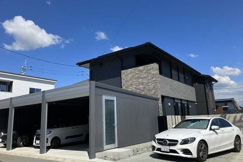 ガレージ3台用 施工例 菊池市泗水町