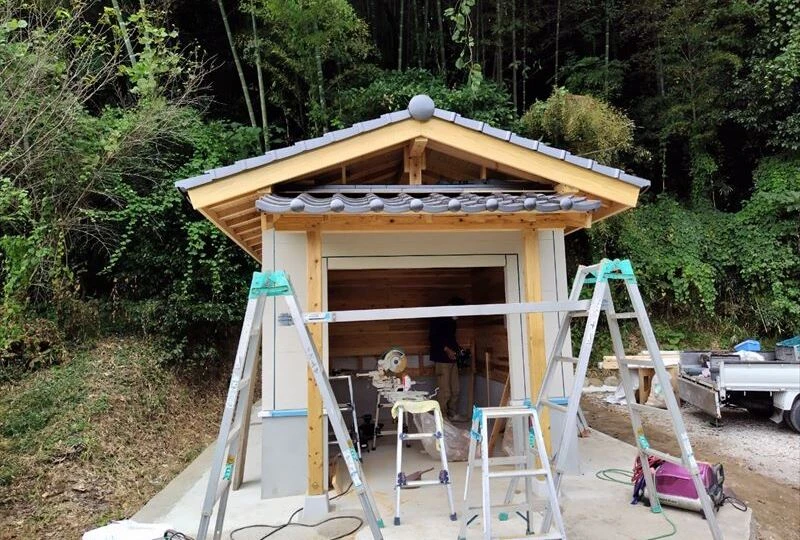 熊本県東区での新築お堂の一コマ。